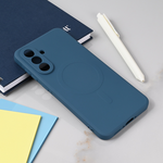 Silikonska maska / futrola Teracell Giulietta Magsafe za Samsung A566 Galaxy A56 5G plava.
