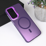 Maska / futrola Magsafe providna za Samsung A266 Galaxy A26 5G ljubicasta.