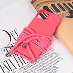 Maska / futrola Crossbody za iPhone 15 pink.