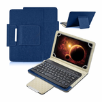 Maska / futrola sa Bluetooth Tastaturom Leather za Tablet 10" Univerzalna plava.