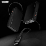 Back Up Baterija prenosiva baterija REMAX FCP-25 Fast Charging 22.5W(teleskopski kabl) Type-C 10000mAh crni.
