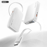 Back Up Baterija prenosiva baterija REMAX FCP-25 Fast Charging 22.5W(teleskopski kabl) Type-C 10000mAh beli.