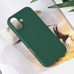 Maska / futrola Teracell Soft Velvet za iPhone 17 tamno zelena.