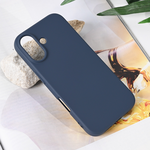 Maska / futrola Teracell Soft Velvet za iPhone 17 tamno plava.