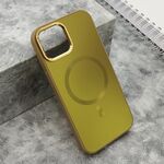 Maska / futrola COLOR METAL MagSafe za iPhone 15 zlatna (MS).
