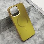 Maska / futrola COLOR METAL MagSafe za iPhone 15 Pro Max (6.7) zlatna (MS).