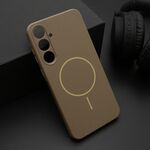 Maska / futrola JELLY MagSafe za Samsung A556 Galaxy A55 5G tamno zlatna (MS).