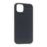 Silikonska maska / futrola BRUSHED za iPhone 14 Plus (6.7) crna (MS).