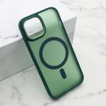 Maska / futrola SILKY MAGSAFE II za iPhone 15 zelena (MS).