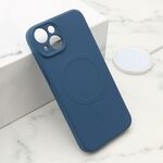 Maska / futrola VELVET TOUCH MagSafe za iPhone 14 (6.1) plava (MS).