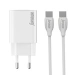 Kucni punjac Superior SU-P103 Super Fast PD 25W 3A Type C na Type C beli (CERT) (MS).