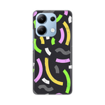 Silikonska maska / futrola print za Xiaomi Redmi Note 13 4G (EU) Happy Lines gray.