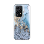 Silikonska maska / futrola print za Huawei Honor 200 Lite Blue Gold Marble.