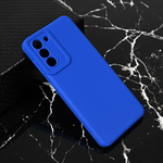 Silikonska maska / futrola Teracell Giulietta za Samsung G991 Galaxy S21 mat plava.