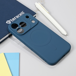 Silikonska maska / futrola Teracell Giulietta Magsafe za iPhone 17 Pro plava.