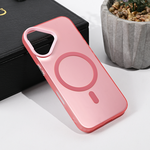 Maska / futrola Magsafe providna za iPhone 17 6.3 roze.