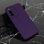 Silikonska maska / futrola Teracell Giulietta za Samsung G990 Galaxy S21 FE mat tamno ljubicasta.