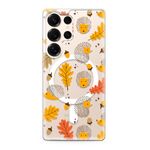 Maska / futrola silikonska print MagSafe za Samsung S938 Galaxy S25 Ultra 5G leaves (MS).