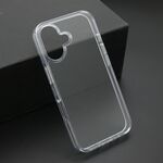 Maska / futrola COLOR frame za iphone 16 (6.1) srebrna (providna) (MS).