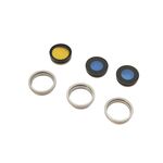 Staklo kamere za Iphone 15 Pro beli Titanium (MS).