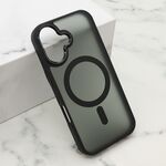 Maska / futrola SILKY MAGSAFE za iphone 16 (6.1) crna (MS).