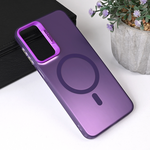 Maska / futrola Magsafe providna za Samsung A165F Galaxy A16 5G ljubicasta.