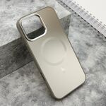 Maska / futrola COLOR METAL MagSafe za iPhone 16 Pro Max (6.9) srebrna (MS).