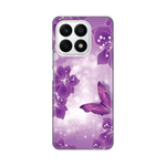 Silikonska maska / futrola print za Huawei Honor X8a Butterfly And Flowers.