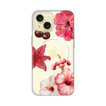 Maska / futrola print Magsafe za iPhone 15 Hibiscus.