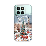 Silikonska maska / futrola print ultra tanka za Huawei Honor X6c Christmas Town.