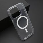 Maska / futrola COLOR FRAME MagSafe za iPhone 16 Pro (6.3) srebrna (providna) (MS).