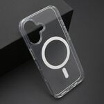 Maska / futrola COLOR FRAME MagSafe za iphone 16 (6.1) srebrna (providna) (MS).