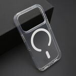 Maska / futrola COLOR FRAME MagSafe za iPhone 17 Pro srebrna (providna) (MS).