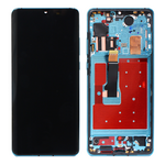LCD displej za Huawei P30 PRO + touchscreen crni + frame Aurora Blue OEM.