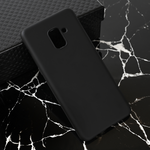 Silikonska maska / futrola Teracell Giulietta za Samsung A730F Galaxy A8 Plus 2018 mat crna.