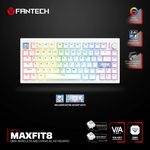 Tastatura Mehanicka Gaming Fantech MK921 Maxfit 8 Wireless beli brown switch.