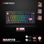 Tastatura Mehanicka Gaming Fantech MK921 Maxfit 8 Wireless crni beli switch.