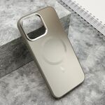 Maska / futrola COLOR METAL MagSafe za iPhone 15 Pro Max (6.7) srebrna (MS).