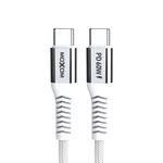 USB data kabl Moxom MX-CB235 PD 60W Type-C na Type-C 1m beli (MS).