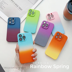 Maska / futrola Rainbow Spring za iPhone 14 tamno plavo bordo.