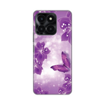 Silikonska maska / futrola print za Huawei Honor X6a Butterfly And Flowers.
