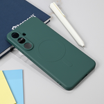 Silikonska maska / futrola Teracell Giulietta Magsafe za Samsung S731B Galaxy S25 FE tamno zelena.