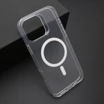 Maska / futrola COLOR FRAME MagSafe za iPhone 16 Pro Max (6.9) srebrna (providna) (MS).