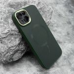 Maska / futrola CARBON MagSafe za iPhone 13 (6.1) zelena (small camera) (MS).