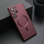 Maska / futrola ELEGANT MAGSAFE za Samsung Galaxy S22 Ultra 5G crvena (MS).