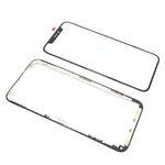 Staklo touchscreen-a za Iphone X crni + oca (MS).