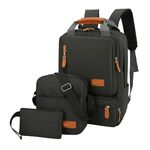 Ranac za laptop BP-07 set 3u1 (ranac i dve torbice) crni (MS).