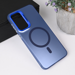 Maska / futrola Magsafe providna za Samsung A566 Galaxy A56 5G plava.