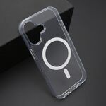 Maska / futrola COLOR FRAME MagSafe za iPhone 17 srebrna (providna) (MS).