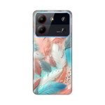 Silikonska maska / futrola print za ZTE Blade A54 Pastel Feathers.